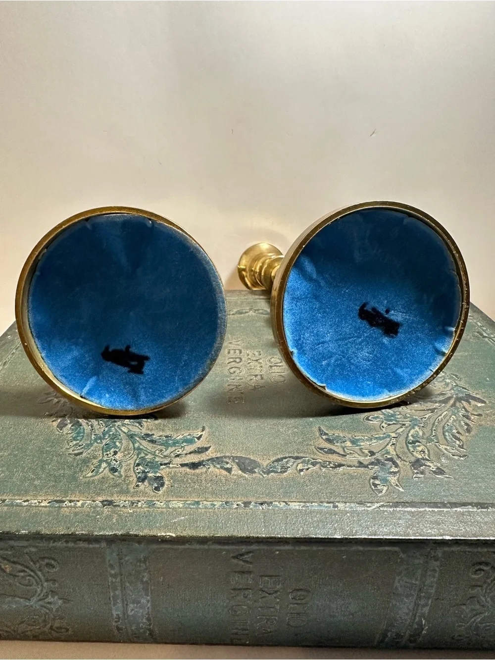 Brass Candlestick Pair - Shiny Gold Home Accent